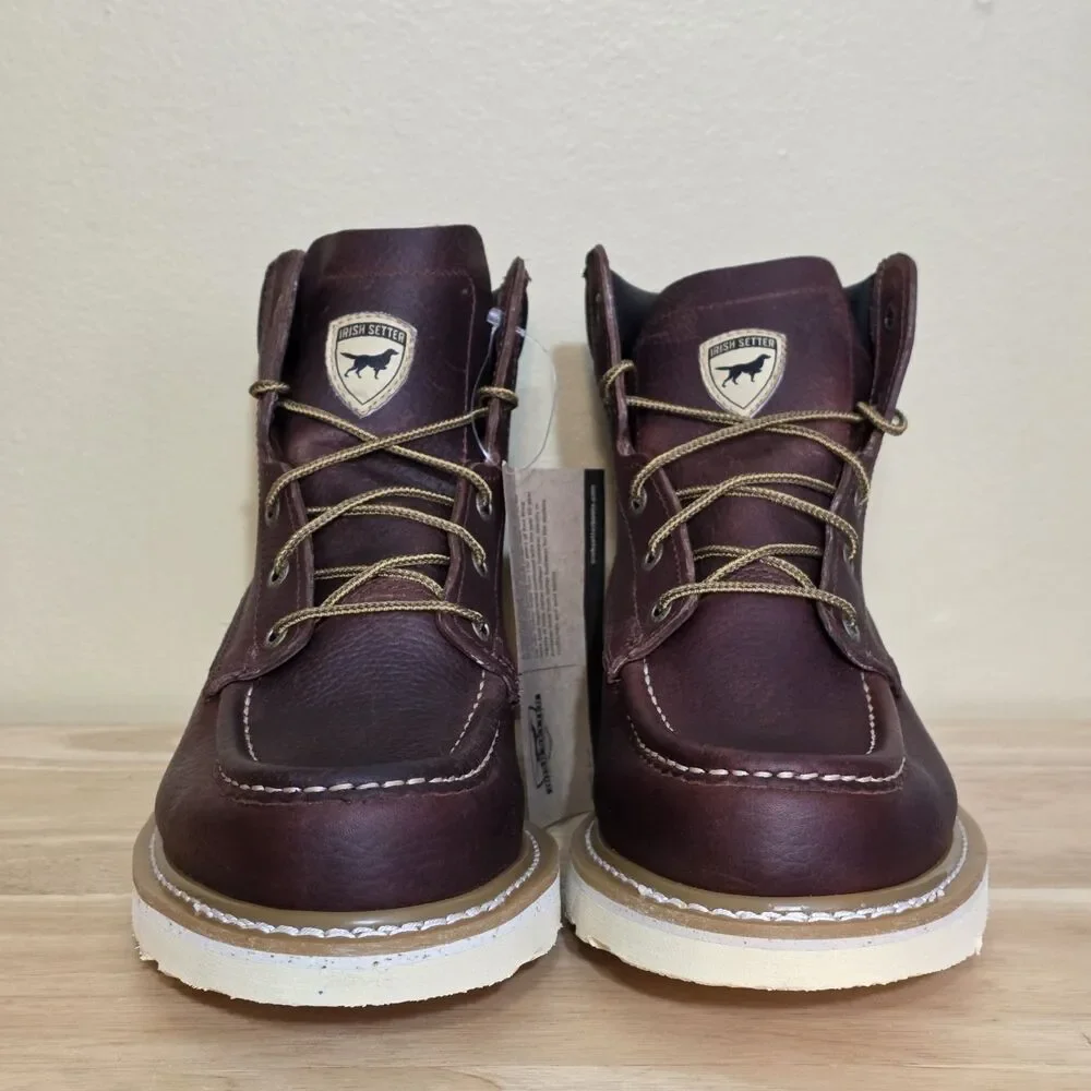Irish Setter Ashby Moc Soft Toe Leather Work Boots Brown 83605 Men's Size 9.5 D